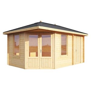 Wolff Finnhaus Anna 40-A/2 Gartenhaus 473x319cm+Holz-Doppeltür