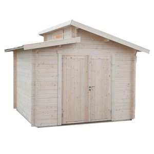 Wolff Finnhaus Bornholm 40-A Typ 1 Gartenhaus 290x240cm mit Vollholz-Tür