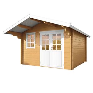 Wolff Finnhaus Lisa 44-A XL Gartenhaus 360x300cm mit Doppeltür
