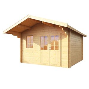 Wolff Finnhaus Lisa 44-B Gartenhaus 360x360cm mit Doppeltür