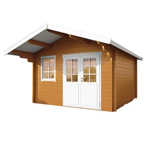 Wolff Finnhaus Lisa 44-C Gartenhaus 390x390cm mit Doppeltür