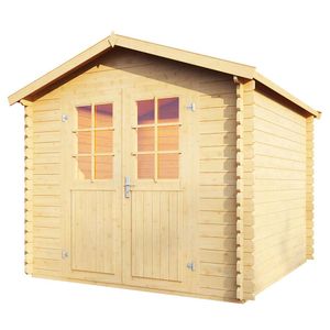 Wolff Finnhaus Lyon B Gartenhaus 230x230cm inkl. Fußboden+Doppeltür