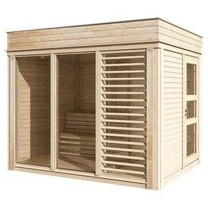 Wolff Finnhaus Paradiso Sauna + verglaste Einzeltür