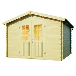 Wolff Finnhaus Paris A Gartenhaus imprägniert 300x300cm+Doppeltür