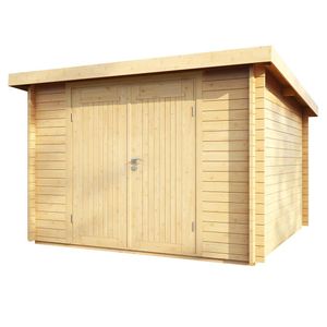 Wolff Finnhaus Pulti 34-B Typ 1 Gartenhaus 300x240cm+Vollholztür
