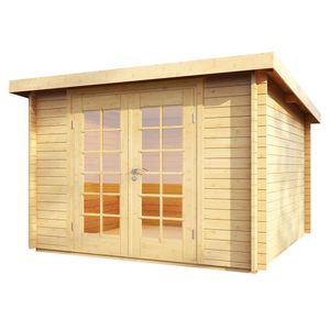 Wolff Finnhaus Pulti 34-B Typ 3 Gartenhaus 300x240cm+Vollglastür