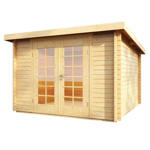 Wolff Finnhaus Pulti 34-C Typ 3 Gartenhaus 300x300cm+Vollglastür