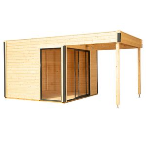 Wolff Finnhaus Studio 44-B Gartenhaus 520x320cm+Anbau 200cm