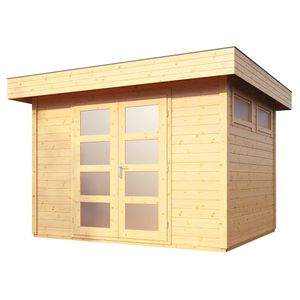 Wolff Finnhaus Varianta B Basic Gartenhaus 300x250cm + Doppeltür