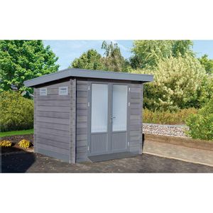 Wolff Finnhaus WPC-Trend B Gartenhaus 234x187cm+Doppeltür