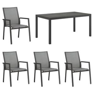 Zebra Fly Gartenmöbelset 5-tlg. mit Tisch 160x90 cm