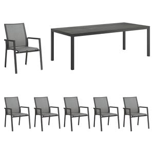Zebra Fly Gartenmöbelset 7-tlg. mit Tisch 220x100 cm