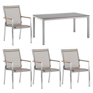 Zebra One Gartenmöbelset 5-tlg. mit Tisch 160x90 cm