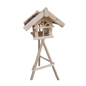Vogelhaus Nr. 1 mit Ständer, Maße: 50x54x41cm inklusive ausziehbarer Futterlade