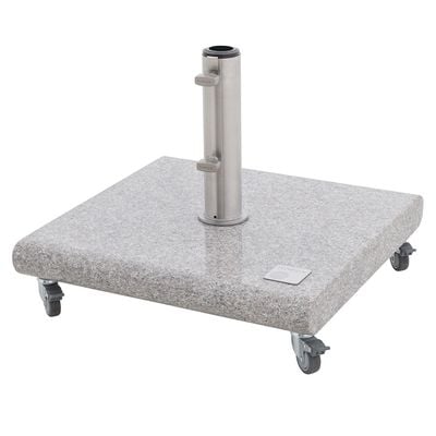 Knirps Schirmständer Stahlplatte 50kg mit Rollen Anthrazit Gartenund