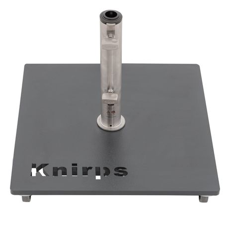 Knirps Schirmständer Stahlplatte 50kg mit Rollen Anthrazit Garten und