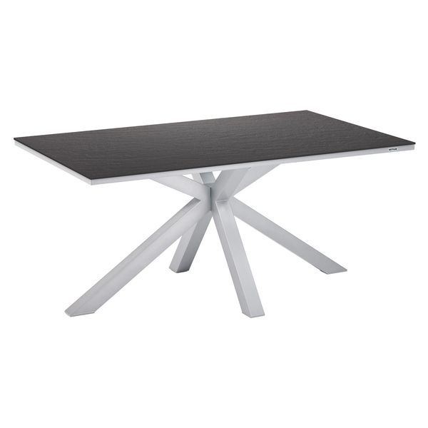Kettler Cubic Gartentisch 160x95cm Aluminium/Kettalux Dunkelgrau|Hellgrau SET-200673115