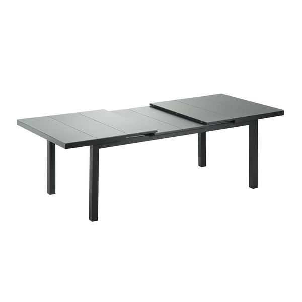 Niehoff Nancy Ausziehtisch 180/240x100 cm Aluminium/Glas Dunkelgrau G323-100-078