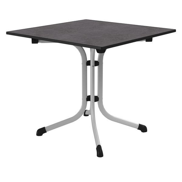 Sieger Boulevard Klapptisch 80x80cm Stahl/Vivodur Dunkelgrau 3130-50