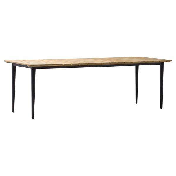 Zebra Spider Gartentisch 210x90x76cm Aluminium/Teak Dunkelgrau AR6356