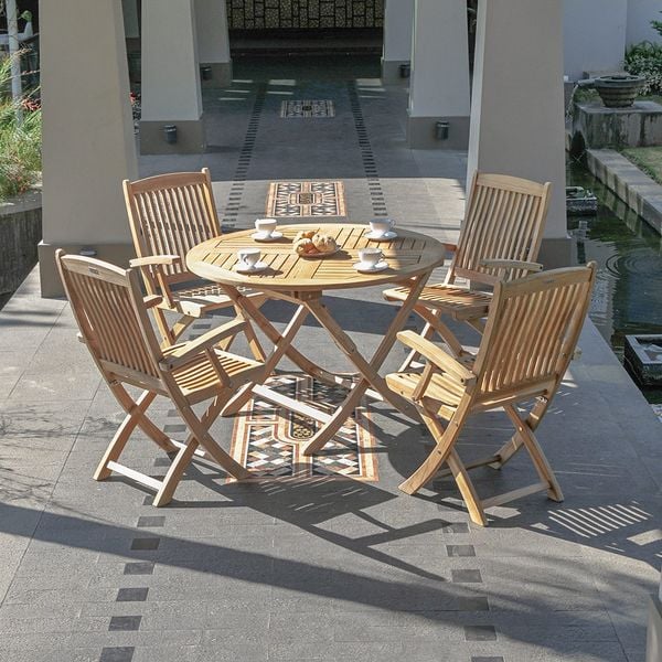 Zebra Bali Gartenmöbel-Set M (4 Plätze) Tisch Ø110cm
