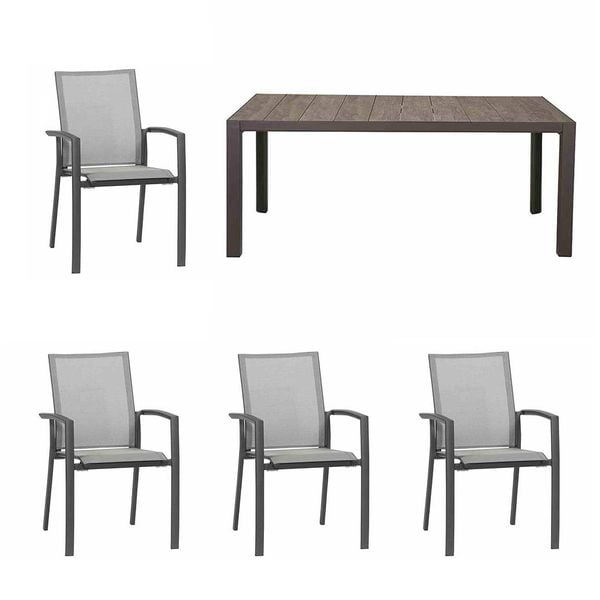 Siena Garden Velia Gartenmöbel-Set M (4 Plätze) Tisch 182x100cm