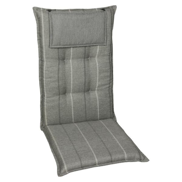 GO-DE Gartenstuhlauflage Hochlehner 50x120cm Olefin Hellgrau 23525-01