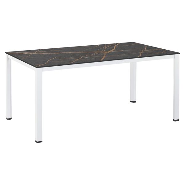 Kettler Cubic Gartentisch 160x95cm Aluminium/Dekton Weiß|Dunkelgrau SET-200673113