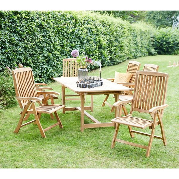 LC Garden Birmingham Gartenmöbel-Set L 6 verstellbar (Plätze) Tisch 180/280x100cm