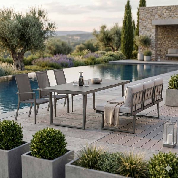 Outliv. Lucca Gartenmöbel-Set L (6 Plätze) Tisch 220x100cm
