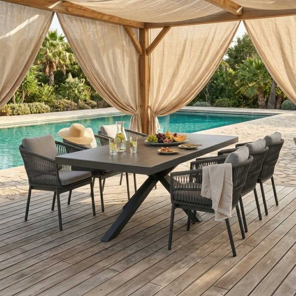 Outliv. Alicante Gartenmöbel-Set L (6 Plätze) Tisch 220x100cm