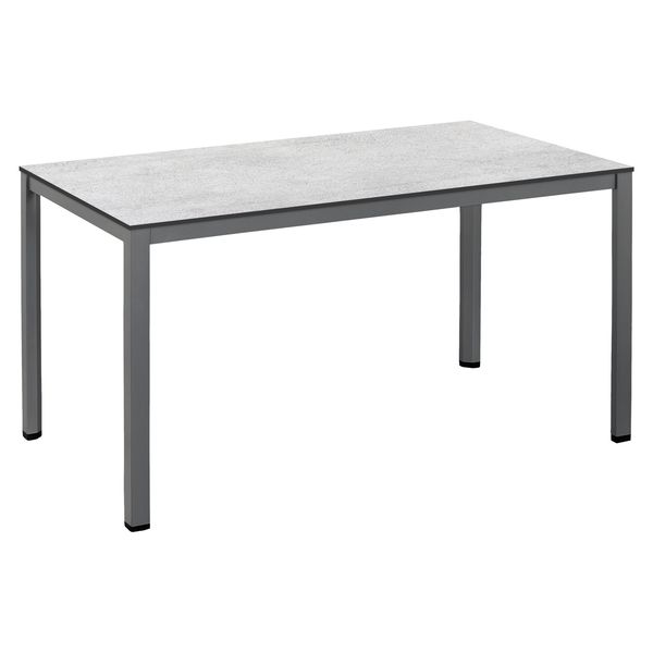 Kettler Cubic Gartentisch 140x70cm Aluminium/HPL Dunkelgrau|Hellgrau SET-200677271