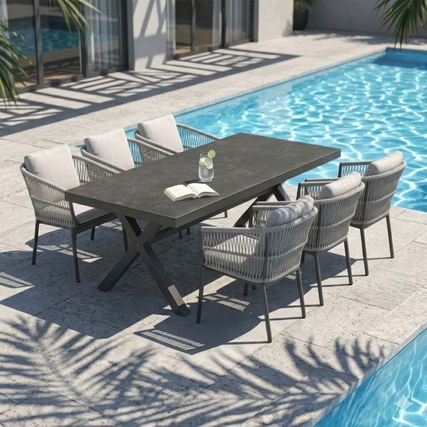 OUTLIV. Alicante Gartenmöbel-Set L (6 Plätze) Tisch 220x100cm