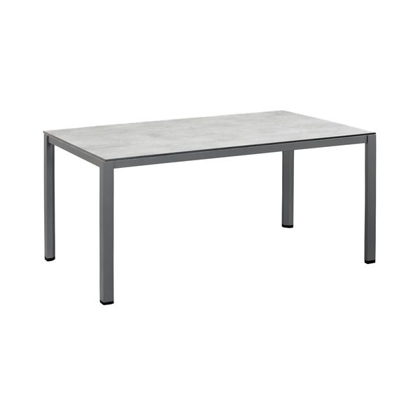 Kettler Cubic Gartentisch 160x95cm Aluminium/HPL Dunkelgrau|Hellgrau Set-1185165