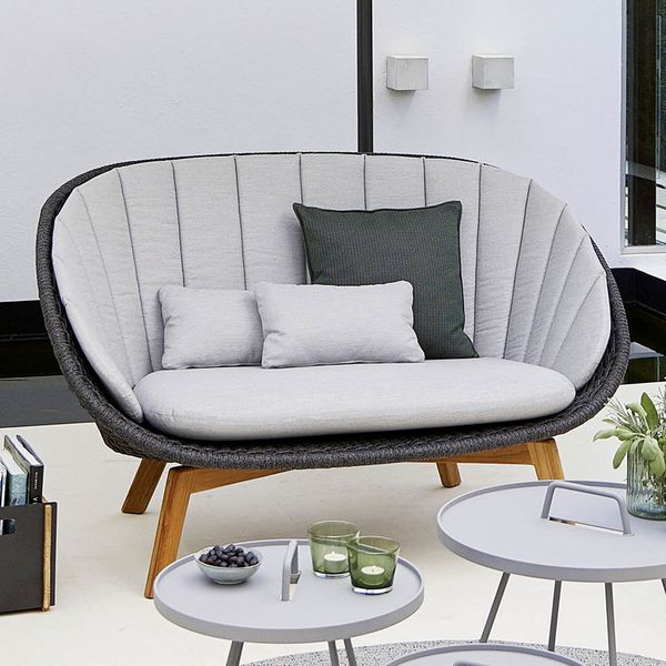 Cane-Line Peacock Gartenloungesofa Teak/Rope/Acryl