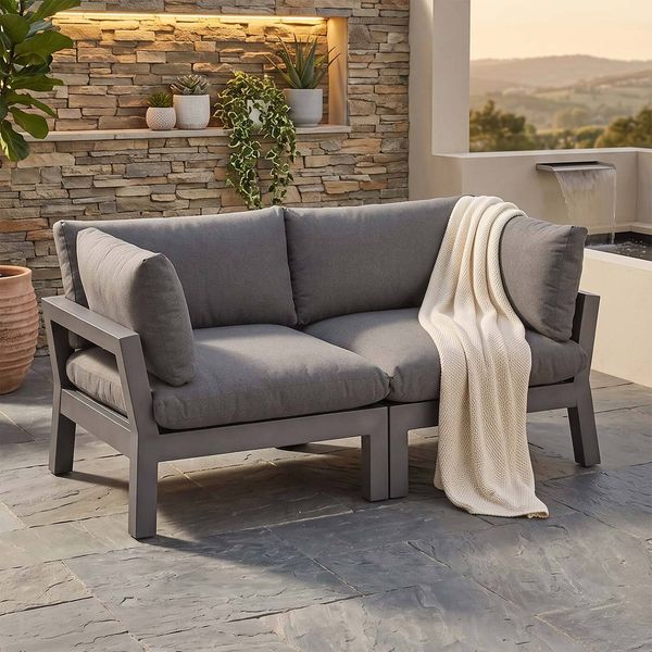Kettler Comfort Diningsofa Aluminium/Agora Dunkelgrau SET-200686298