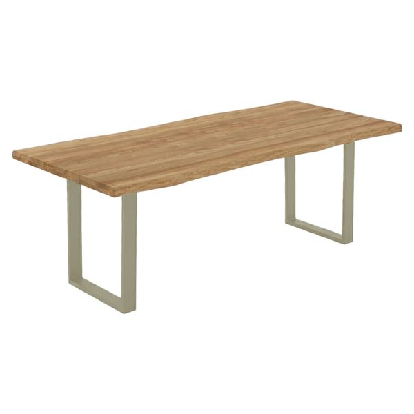 Outliv. Negara Gartentisch 180x90cm Edelstahl/Teak Recycelt Baumkante