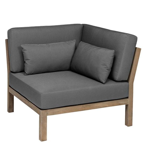 Apple Bee XXL-Factor Eck-/Endmodul Teak/Bee Wett Natur|Dunkelgrau 00505HB1