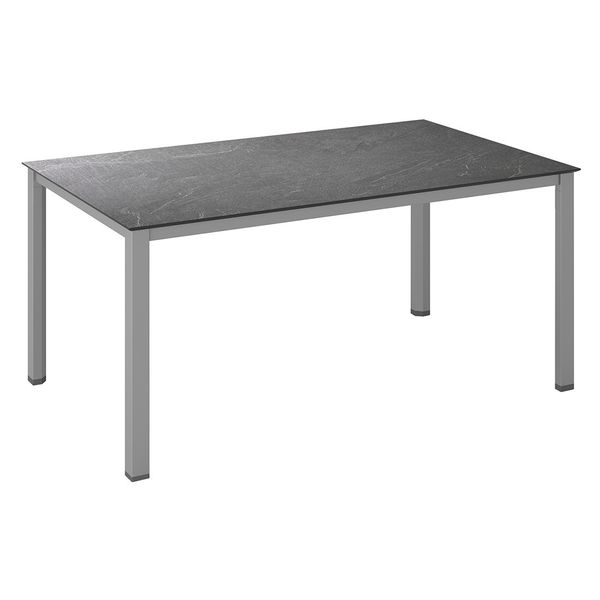 Kettler Cubic Gartentisch 160x95 cm Aluminium/HPL Dunkelgrau|Hellgrau SET-1445139