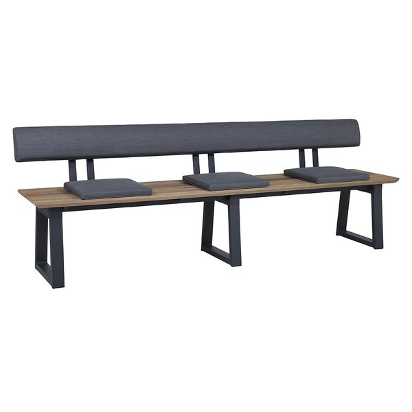 Zebra Phönix Gartenbank Aluminium/Teak recycelt