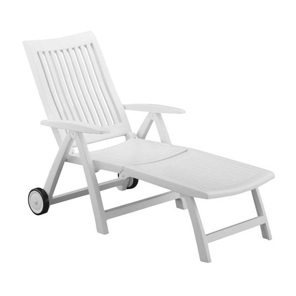 Kettler Roma Gartenliege Kunststoff Weiß 01638-000