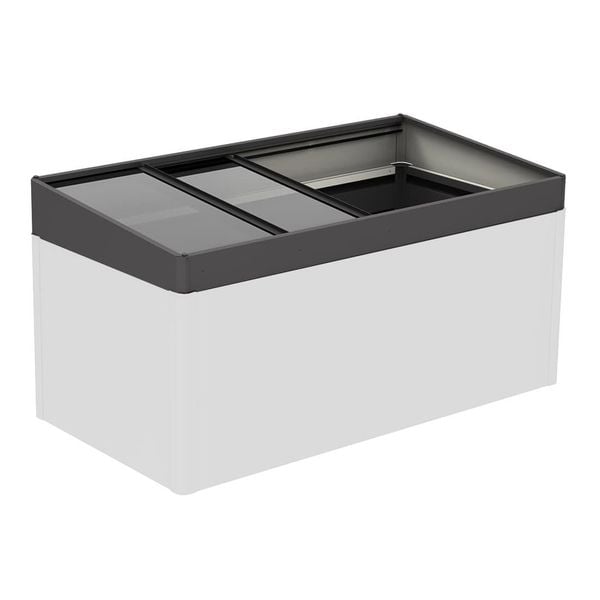 Biohort Frühbeetaufsatz für Hochbeet Gr. 2x1 Stahlblech