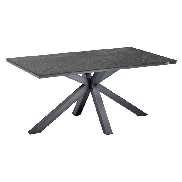 Kettler Cubic Gartentisch 160x95cm Aluminium/HPL Dunkelgrau SET-200673934