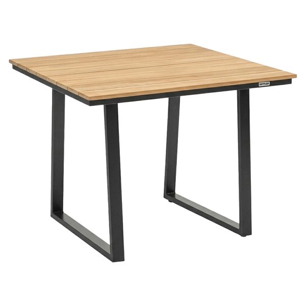 Kettler Skate Low Dining Gartentisch 95x95cm Aluminium/Teak