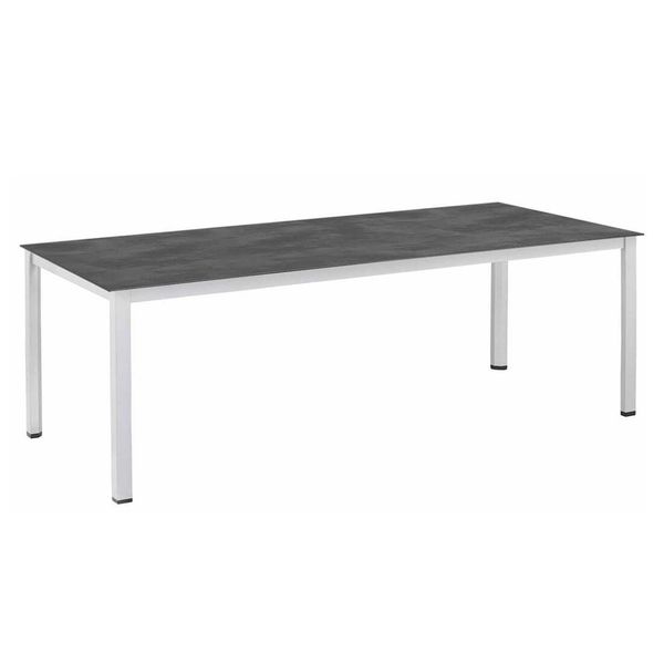 Kettler Cubic Gartentisch 220x95cm Aluminium/HPL Dunkelgrau|Hellgrau SET-1413063