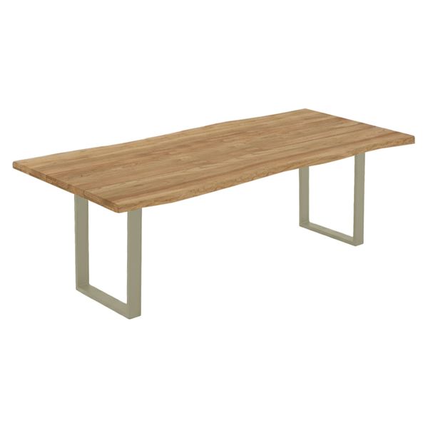 Outliv. Negara Gartentisch 200x100cm Edelstahl/Teak Recycelt Baumkante