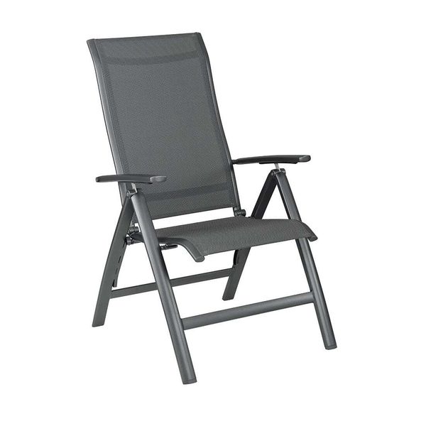 Kettler Legato Curve Klappsessel Aluminium/Textilene Dunkelgrau 0302301-7000