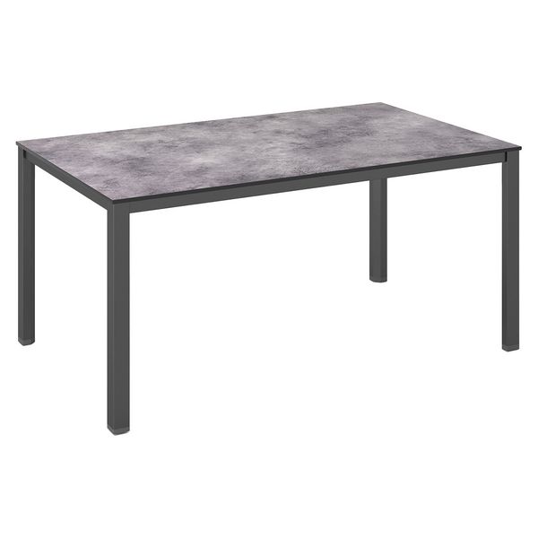 Kettler Cubic Gartentisch 160x95cm Aluminium/HPL Dunkelgrau SET-1413008