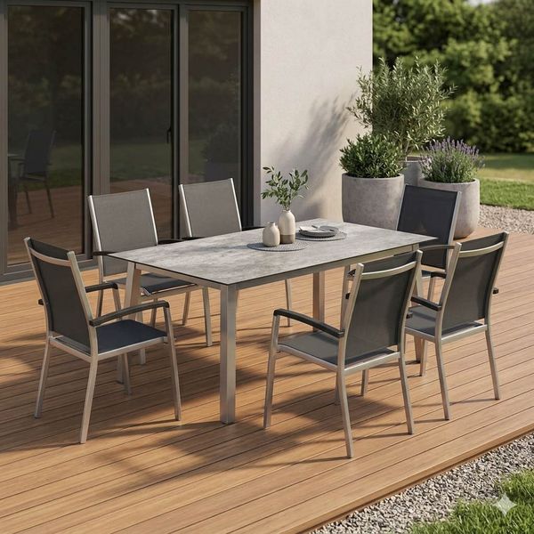 Sieger Bodega Gartenmöbel-Set L (6 Plätze) Tisch 220x100cm