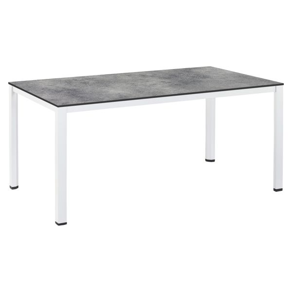 Kettler Cubic Gartentisch 160x95cm Aluminium/HPL Weiß|Dunkelgrau SET-200677688